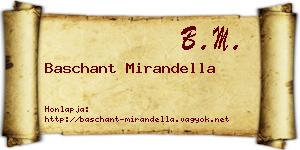 Baschant Mirandella névjegykártya